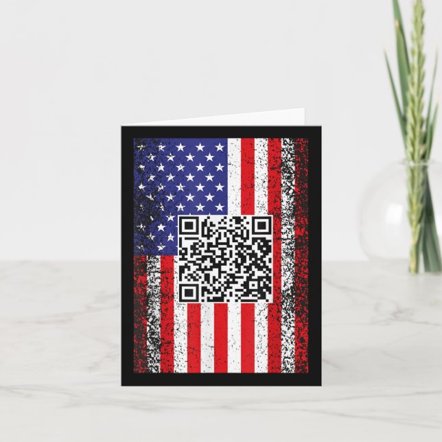 Funny Qr President Trump Code Dance  Card (Front)