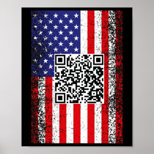 Funny Qr President Trump Code Dance Poster