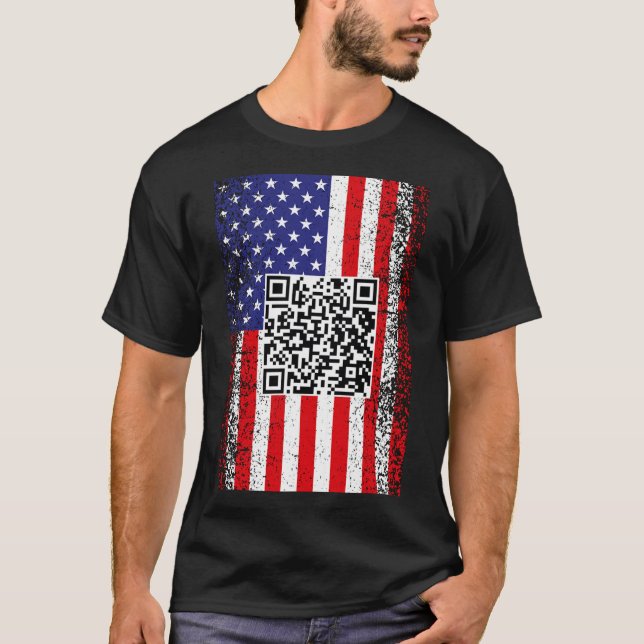 Funny Qr President Trump Code Dance  T-Shirt (Front)