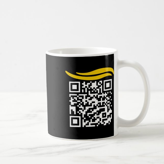 Funny Qr President Trump Dance Code 1  Coffee Mug (Right)