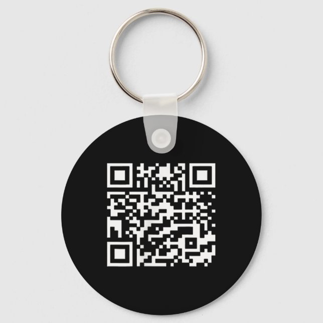 Funny Qr President Trump Dance Code _1  Keychain (Front)