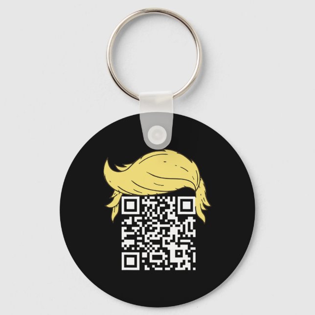 Funny Qr President Trump Dance Code 2  Keychain (Front)