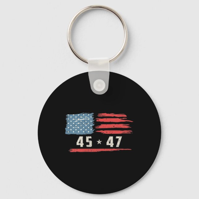 Funny Qr President Trump Dance Code 2 Side  Keychain (Front)