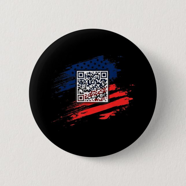 Funny Qr President Trump Dance Code  Button (Front)