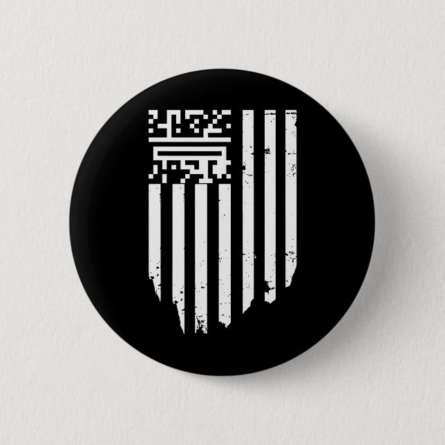 Funny Qr President Trump Dance Code  Button (Front)