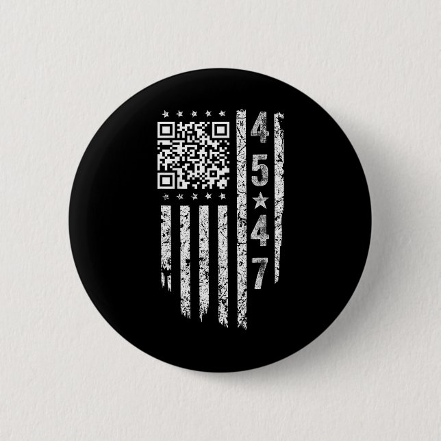 Funny Qr President Trump Dance Code  Button (Front)