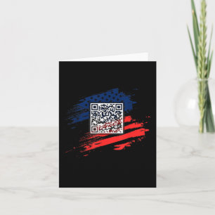 Funny Qr President Trump Dance Code  Card