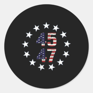 Funny Qr President Trump Dance Code Classic Round Sticker