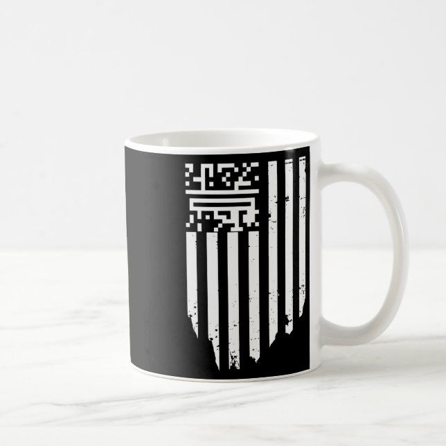 Funny Qr President Trump Dance Code  Coffee Mug (Right)