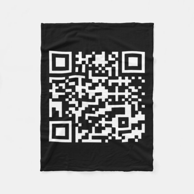 Funny Qr President Trump Dance Code  Fleece Blanket (Front)