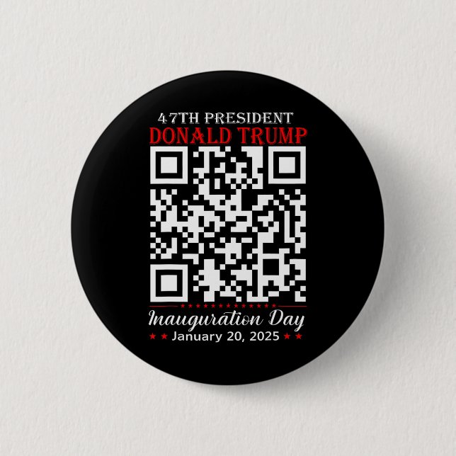 Funny Qr President Trump Dance Code Inauguration D Button (Front)