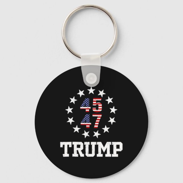 Funny Qr President Trump Dance Code Inauguration D Keychain (Front)