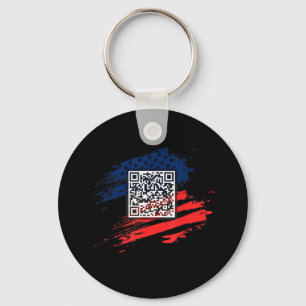 Funny Qr President Trump Dance Code Keychain