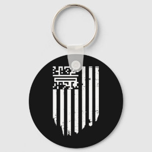 Funny Qr President Trump Dance Code  Keychain