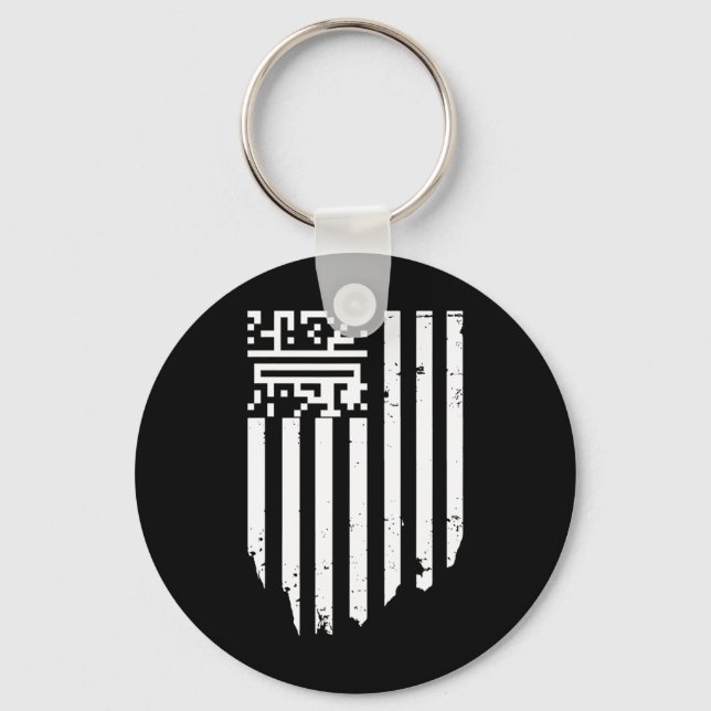 Funny Qr President Trump Dance Code  Keychain (Front)