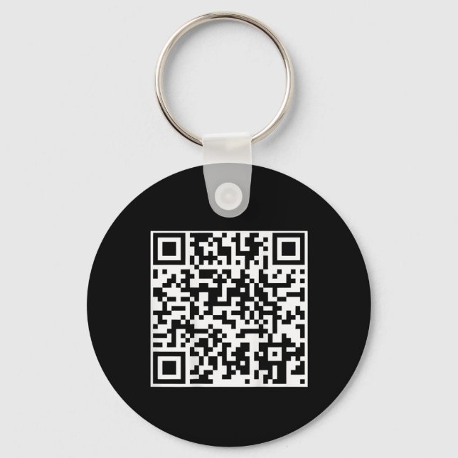 Funny Qr President Trump Dance Code (on Back)  Keychain (Front)