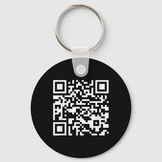 Funny Qr President Trump Dance Code (on Byck)  Keychain (Front)