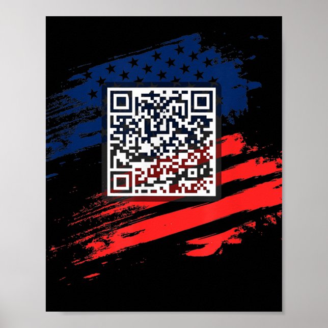 Funny Qr President Trump Dance Code  Poster (Front)