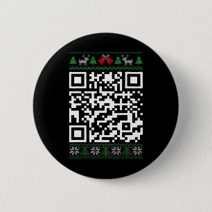 Funny Qr President Trump Dancing Code Ugly Christm Button