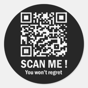 Funny Qr Scan Me President Trump 45_47 Trump Classic Round Sticker