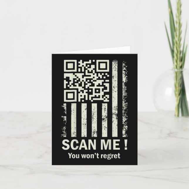 Funny Qr Scan Me Trump 45_47 Tee Trump Dancing Cod Card (Front)