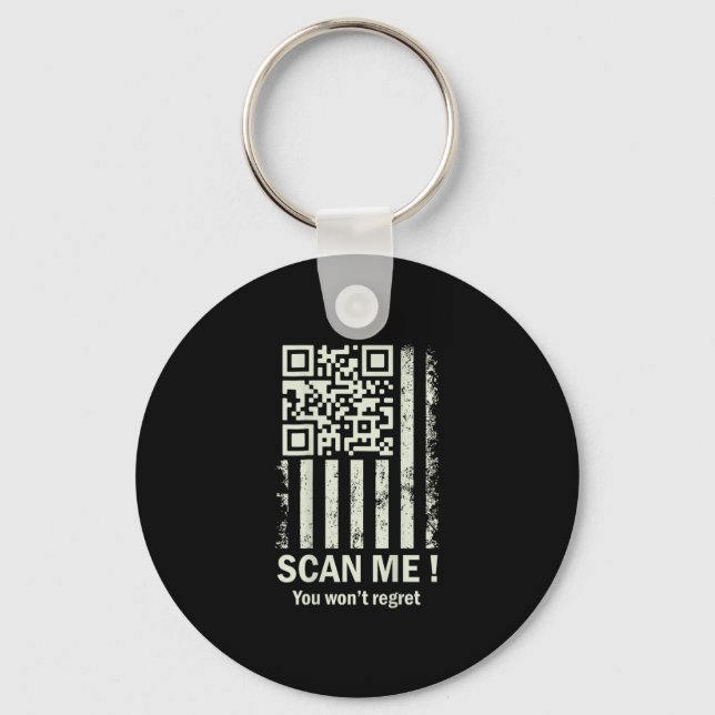 Funny Qr Scan Me Trump 45_47 Tee Trump Dancing Cod Keychain (Front)