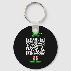 Funny Qr Trump 45_47 Elf Trump Dancing Code Elf Ch Keychain