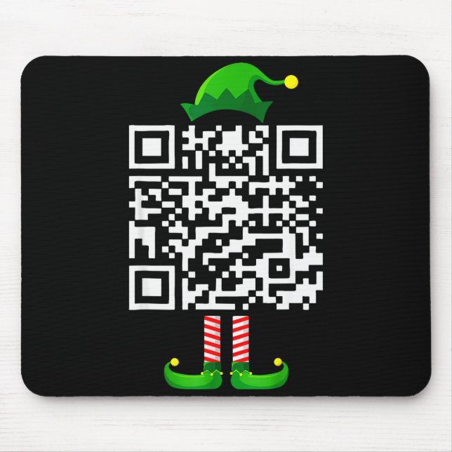 Funny Qr Trump 45_47 Elf Trump Dancing Code Elf Ch Mouse Pad (Front)