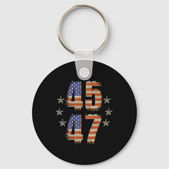 Funny Qr Trump 45 47 Trump Dancing Code Pocket Keychain (Front)