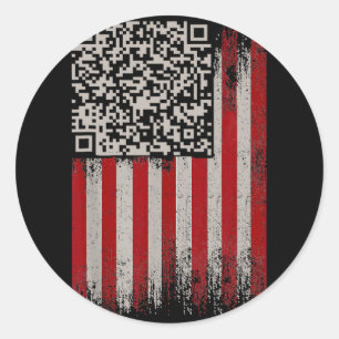 Funny Qr Trump Dancing Dance Code Classic Round Sticker