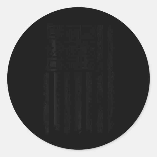 Funny Qr Trump Dancing Dance Code (on Back)  Classic Round Sticker (Front)