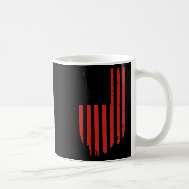 Funny Qr Trump Dancing Dance Code Red And White  Coffee Mug (Right)