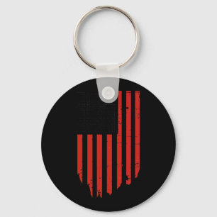 Funny Qr Trump Dancing Dance Code Red And White Keychain