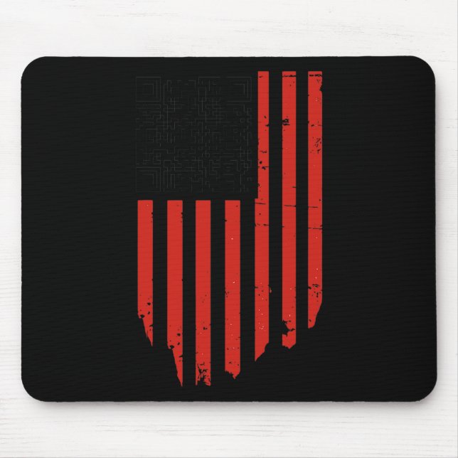 Funny Qr Trump Dancing Dance Code Red And White  Mouse Pad (Front)
