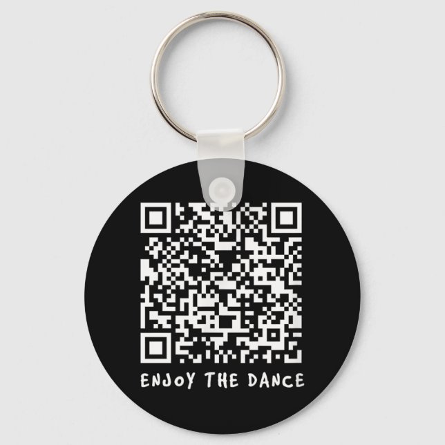 Funny Qr Trump Dancing Interactive Code _1  Keychain (Front)