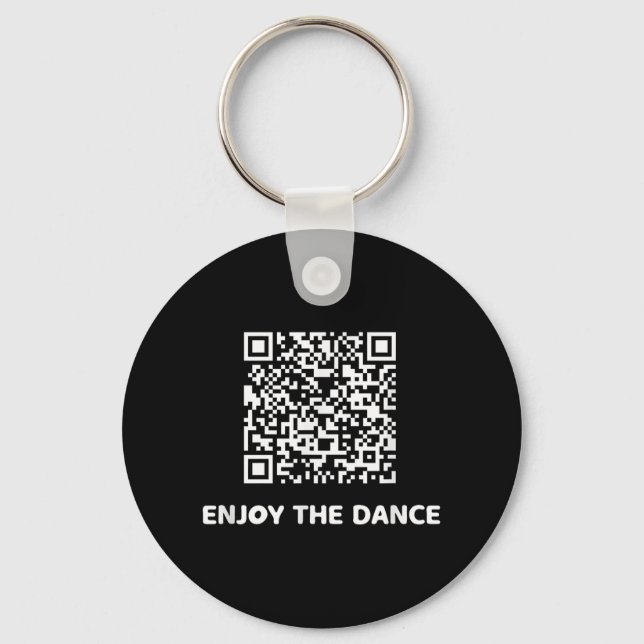 Funny Qr Trump Dancing Interactive Code  Keychain (Front)