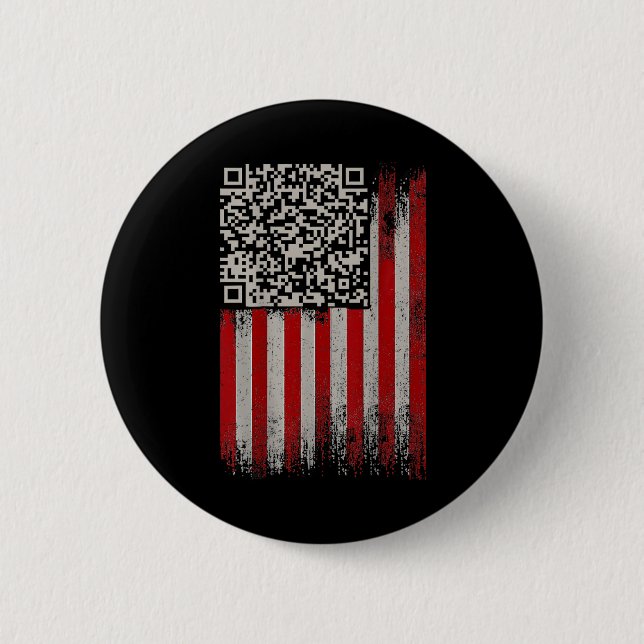 Funny Qr Trumps Dancing Dance Code  Button (Front)