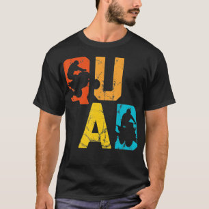 Funny Quad Retro Quad Riding Four Wheeler ATV for T-Shirt