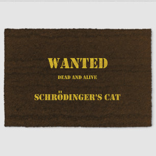 Funny Quantum Joke: Schrödinger’s Cat on the Loose Fiber Doormat
