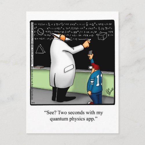 Funny Quantum Physics App Postcard