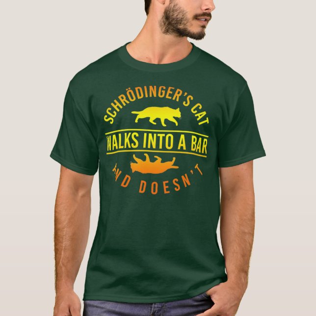 Funny Quantum Physics Science Professor Cat T-Shirt (Front)