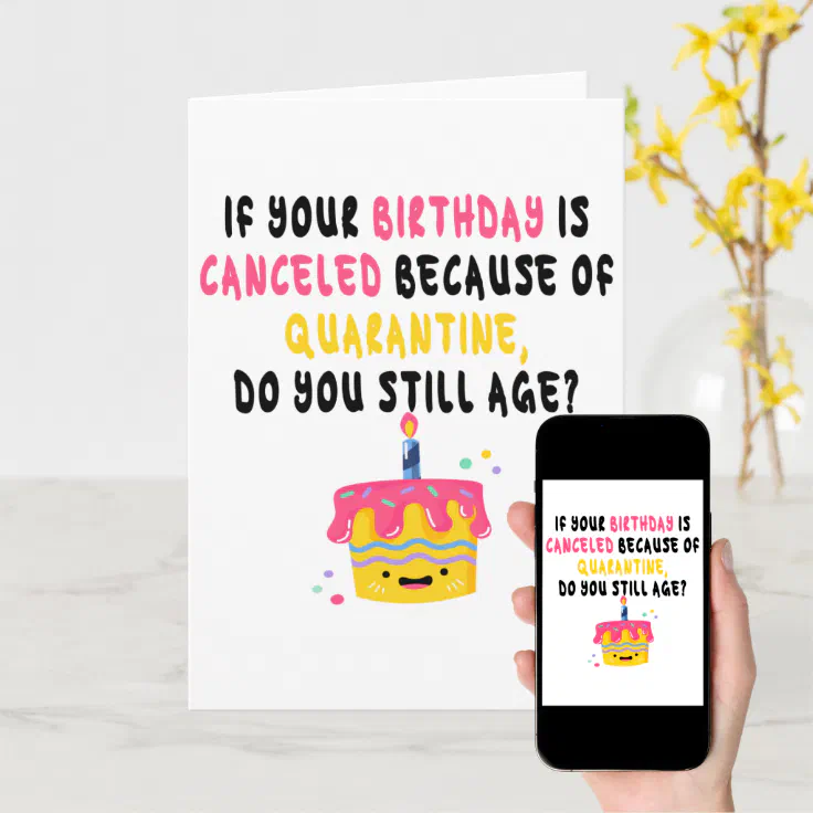 Funny Quarantine Birthday Card Zazzle