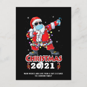 Funny Quarantine Merry Christmas Greeting Holiday Postcard