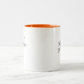 Funny Quarantine ModernTypography Trendy Two-Tone Coffee Mug (Center)