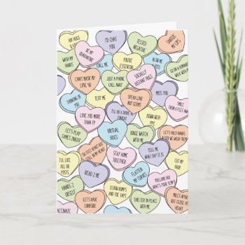 Funny Quarantine Valentine's Day Social Distancing Card by adams_apple at Zazzle