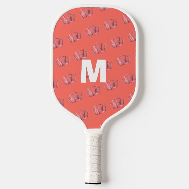 Funny Queen Dinker Custom Quote Initial Carbon Fiber Pickleball Paddle (Back)
