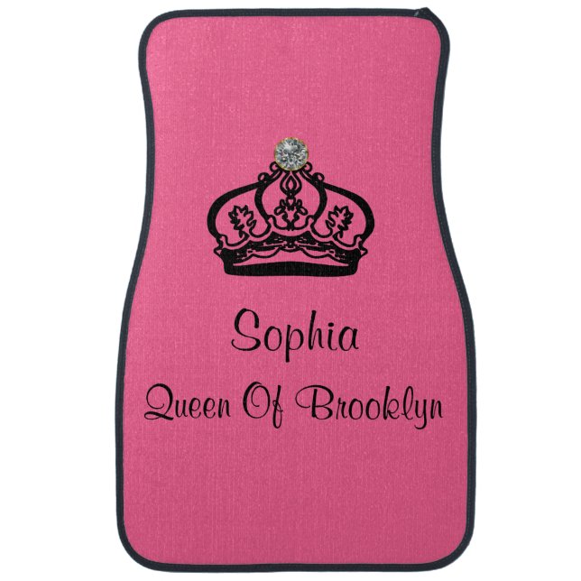 Funny Queen Monogram Car Mats Set (Front)