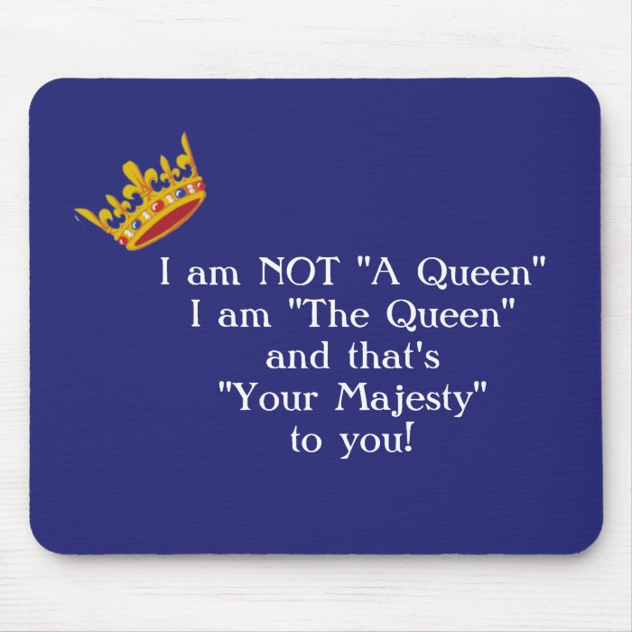 Funny Queen Mouse Pad   Navy