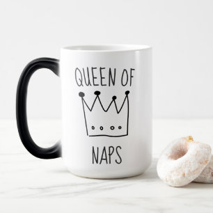 Funny Queen of Naps Crown Color Morph Mug