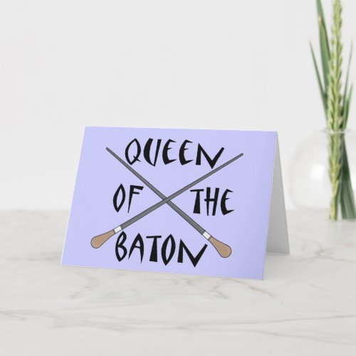 Funny Queen of the Baton Conductor Gift Card Funny Queen of the Baton Conductor Gift Card